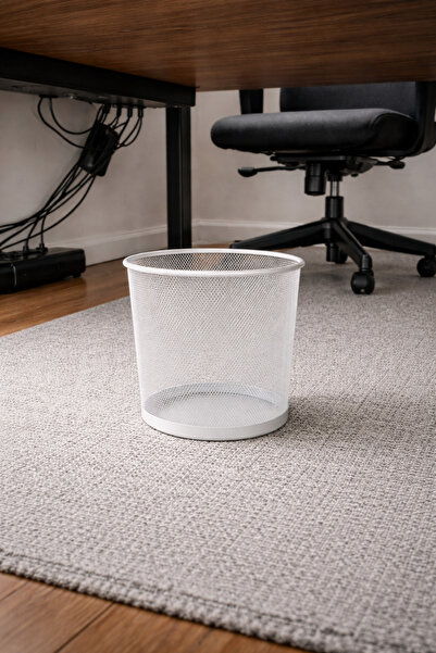 PNR HİJYEN File Delikli Çöp Kovası Beyaz / Ofis Masa Altı