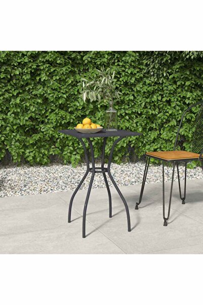 Concept Τραπέζι κήπου, ανθρακί, 50x50x72 cm, ατσάλινο πλέγμα