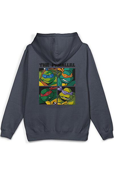 Overoz نينجا ريت مطبوع بغطاء رأس سويت شيرت نصف أوفر سايز هودي مدخن 1302