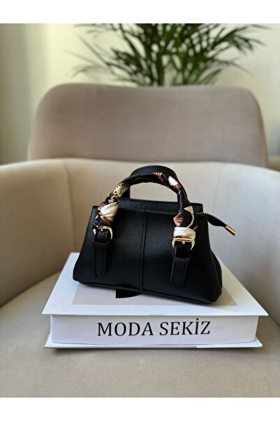 Moda Sekiz Kadın Şal Aksesuarlı Mini Boy Çapraz Askılı Omuz Çantası