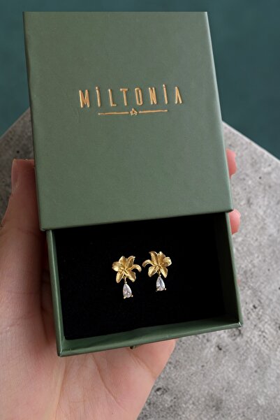Miltonia 925s Çiçek Gümüş Küpe