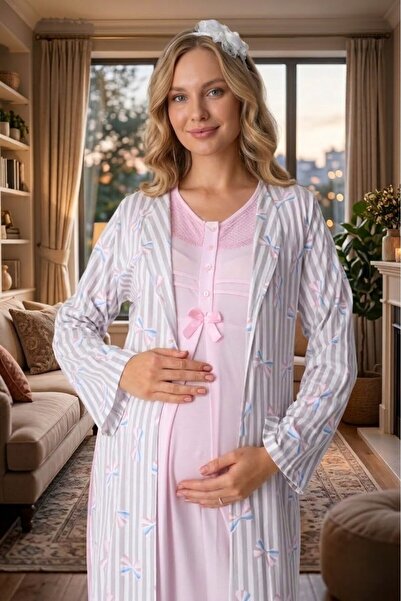 Lohussa Noul sezon Roz cu model guler petrecut Set de cămăși de noapte pentru...