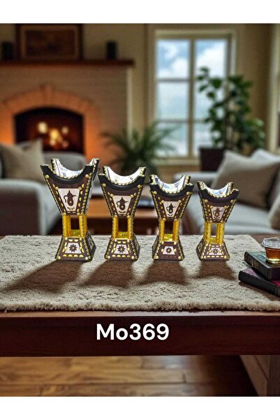 GENERAL Seven and Palm Incense Burner Set, Brown, 4 Pieces