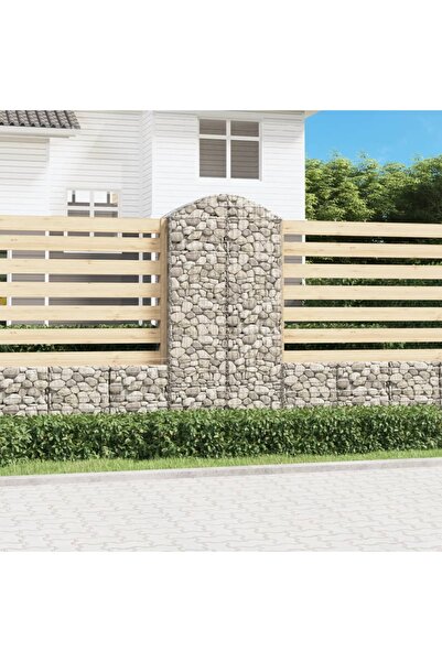 Concept Τοξωτό καλάθι συρματοκιβωτίων, 100x50x200/220 cm, γαλβανισμένος σίδηρος