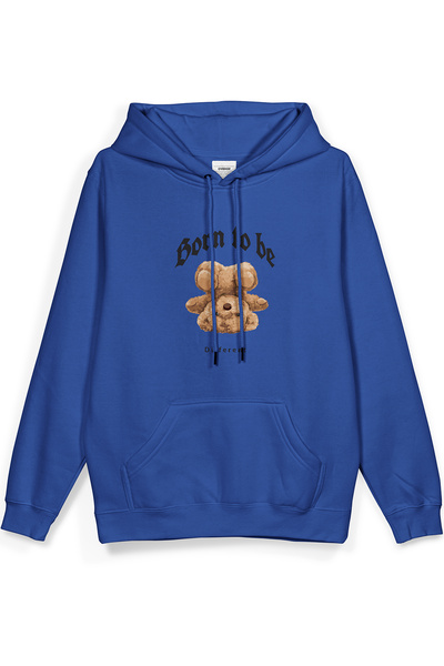 Overoz تي شيرت تيدي بير بورن تو بي ديفيرنت مطبوع بغطاء رأس سويت شيرت نصف أوفر...