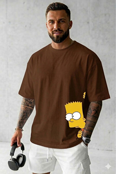 ALİ.COM Unisex Crew Neck Cotton Llu Oversized T-Shirt