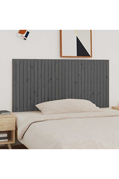 Concept Tăblie de pat pentru perete, gri, 185x3x90 cm, lemn masiv pin