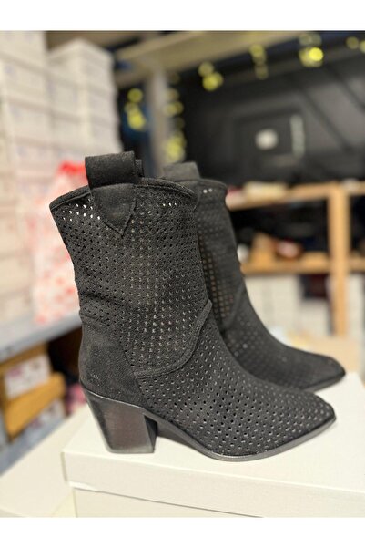 POTEEN Ptc Handy Women's Western Cowboy Beige Heeled Summer Short Boots