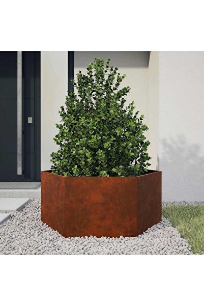 Concept Jardinieră cu picioare, ruginiu, 32x30x33 cm, oțel corten