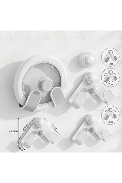 MAİN SHOP Suport de depozitare pentru capace de oale cu 4 ventuze și suportur...