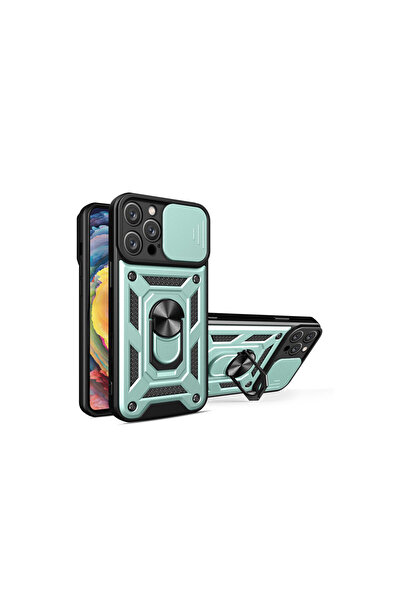 cepmoda حافظة آيفون "16 برو" مزدوجة الطبقات - مع حلقة وحامل وكاميرا منزلقة [أ...