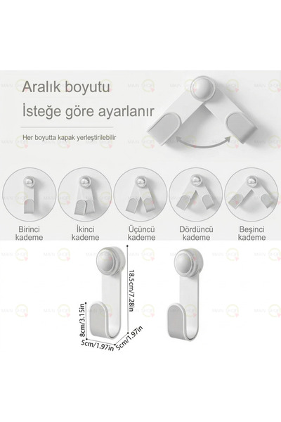 MAİN SHOP Suport pentru capace de oală, montat pe perete, 4 bucăți, nu necesi...