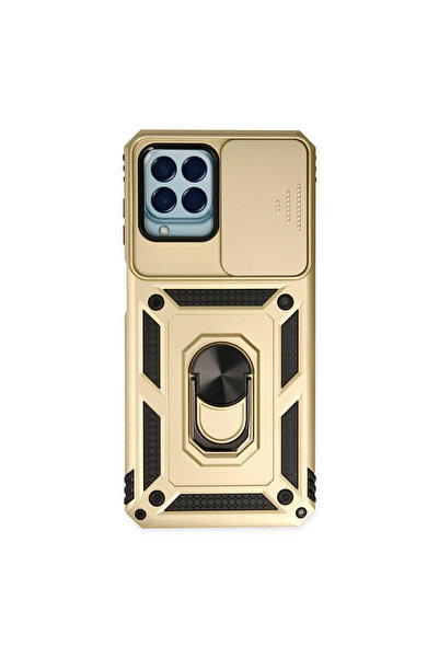 cepmoda Samsung Galaxy "M33" Double Layer Tank Case - Ring,Stand,Camera Slide...