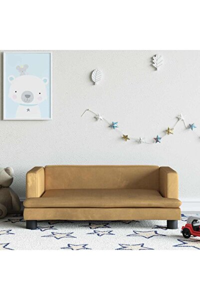 Concept Детски диван, кафяв, 80x45x30 см, кадифе
