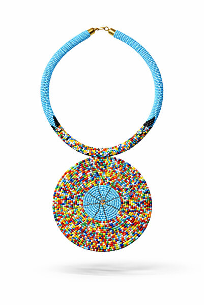 Desert & nile artistry Maasai Beaded Heritage Pendant Necklace