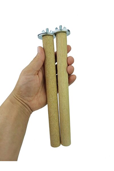 Vixpet Natural Wooden Perch and Pedicure Perch Set for Parrots – Health and C...