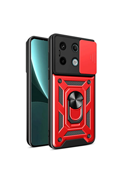 cepmoda حافظة REDMİ "NOTE 13 PRO (4G)" ذات الطبقة المزدوجة - حلقة، حامل، غطاء...