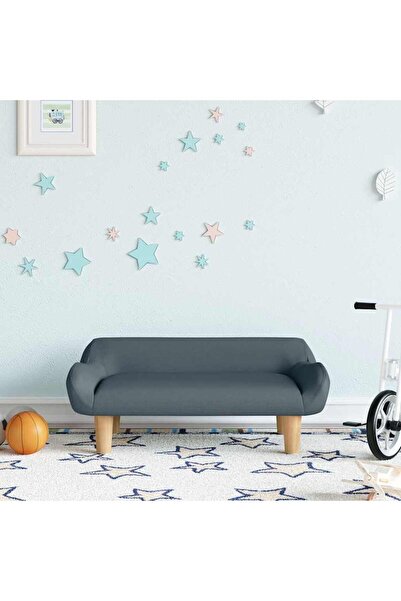 Concept Παιδικός καναπές, σκούρο γκρι, 70x40x24 εκ., ύφασμα