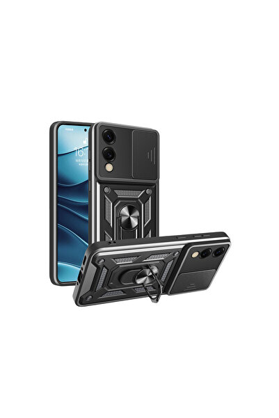 cepmoda حافظة سامسونج جالاكسي "S25 EDGE" مزدوجة الطبقات - مع حلقة، وحامل، وغط...