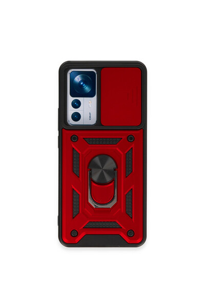 cepmoda حافظة Mi "12T / 12T PRO" ذات الطبقة المزدوجة - حلقة، حامل، منزلق للكا...