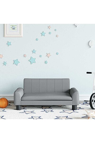 Concept Canapea pentru copii, gri, 70x45x30 cm, material textil