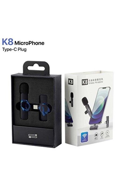 Generic K8 Mini Wireless Lavalier Microphone for Type C Mobile Phone