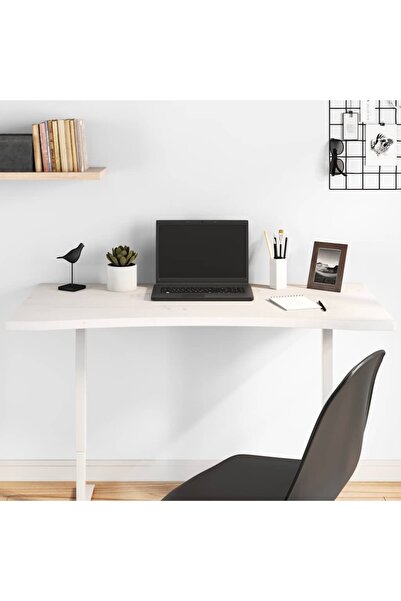 Concept Επιφάνεια γραφείου, λευκή, 100x50x2,5 cm, μασίφ ξύλο πεύκου