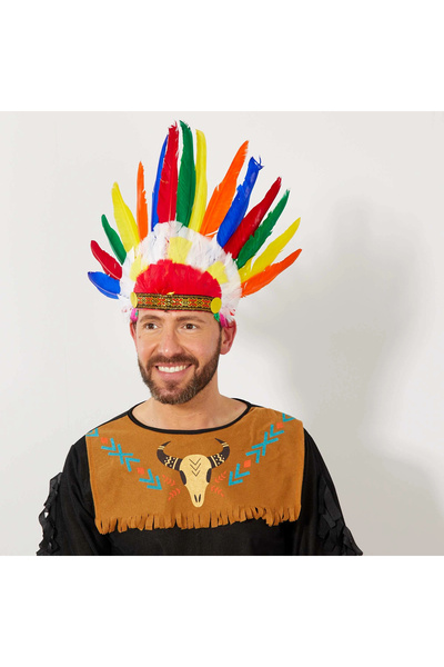 online kapsulavm avm alışveriş Colorful Real Feathered Native American Headdr...