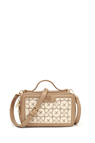 Derimod Curea lungă bej pentru femei cu imprimeu Kol geantă sì 26PBD260826