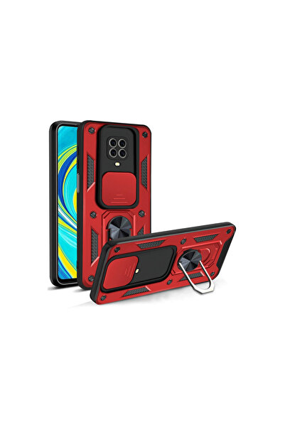 cepmoda حافظة REDMİ "NOTE 9 PRO / 9S" ذات الطبقة المزدوجة - حلقة، حامل، غطاء ...