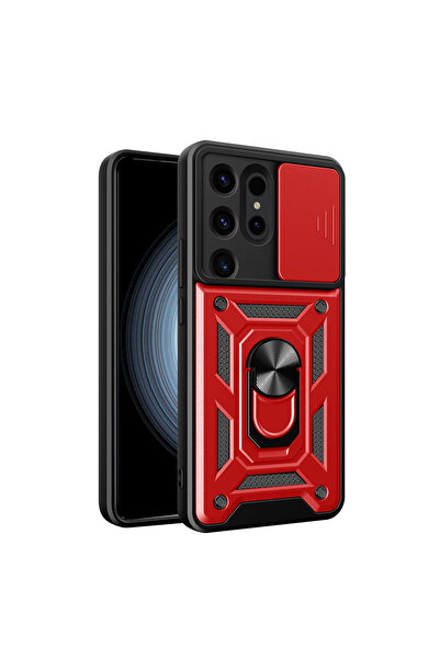 cepmoda حافظة سامسونج جالاكسي "S24 ULTRA" ذات الطبقة المزدوجة - مع حلقة، وحام...