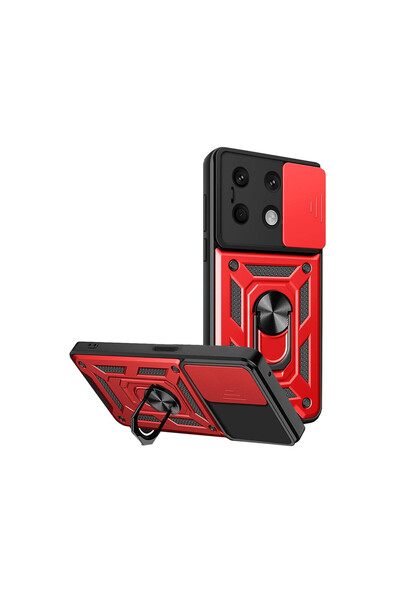 cepmoda حافظة REDMI "NOTE 13 (4G)" ذات الطبقة المزدوجة - حلقة، حامل، غطاء منز...