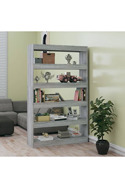 Concept Bibliotecă/Separator cameră, gri sonoma, 100x30x166 cm