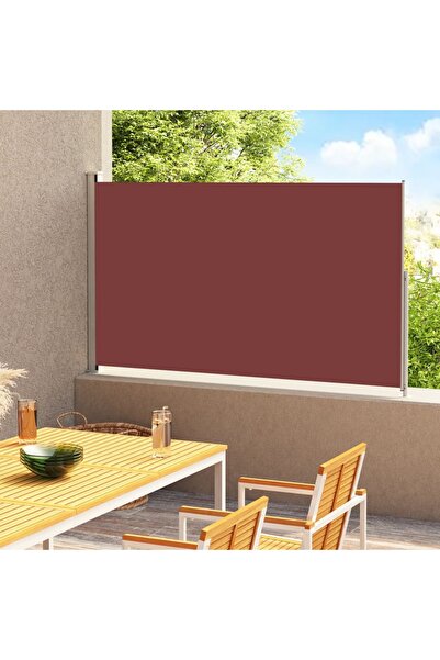 Concept Copertină laterală retractabilă de terasă, maro, 180x300 cm