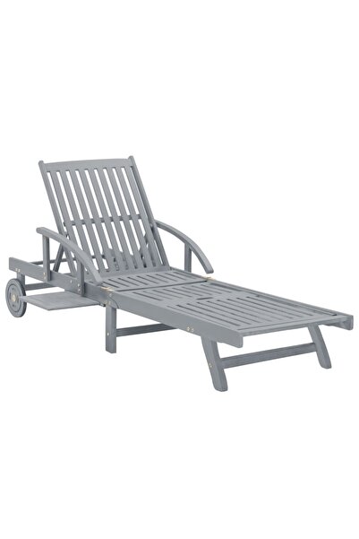 Concept Ξαπλώστρα κήπου, γκρι, από μασίφ ξύλο ακακίας