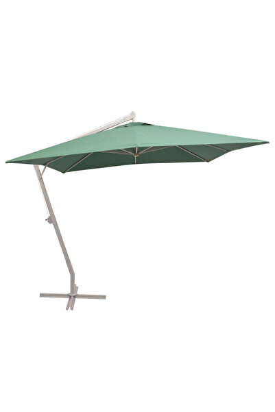 Concept Umbrelă suspendată, stâlp de aluminiu, 300x300 cm, verde