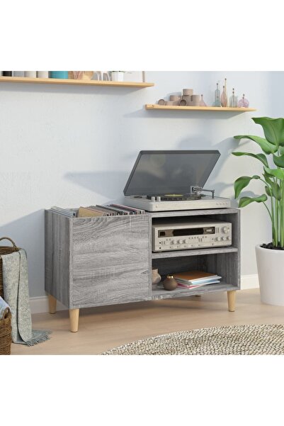 Concept Γκρι συρτάρι δίσκων Sonoma 84,5x38x48 εκ. από επεξεργασμένο ξύλο