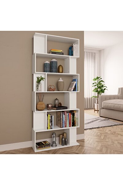 Concept Bibliotecă/Separator cameră, alb, 80x24x192 cm, PAL