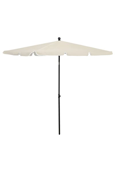 Concept Umbrelă de grădină cu stâlp, nisipiu, 210x140 cm