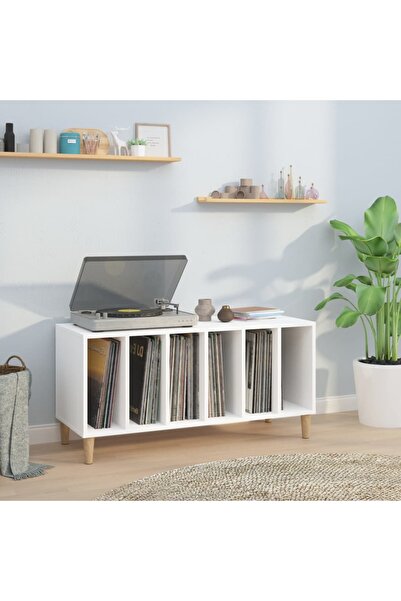 Concept Comodă discuri, alb, 100x38x48 cm, lemn prelucrat