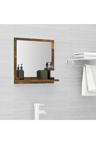 Concept Oglindă de baie, stejar fumuriu, 40x10,5x37 cm, lemn prelucrat