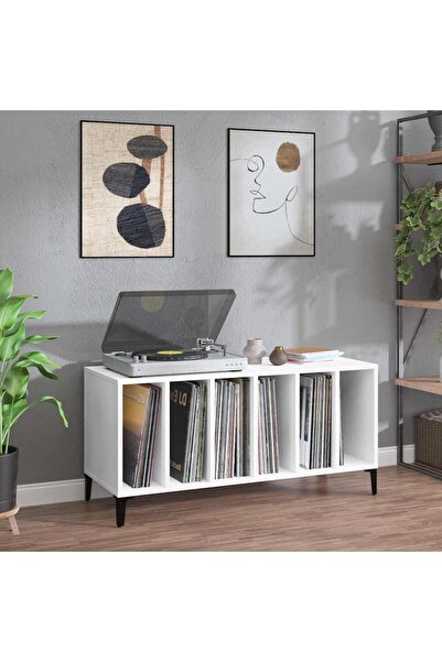 Concept Comodă discuri, alb, 100x38x48 cm, lemn prelucrat