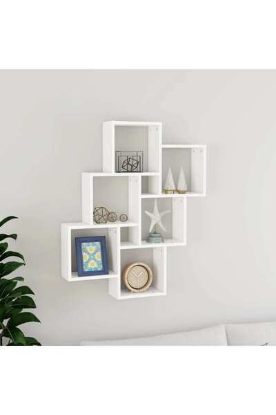 Concept Ράφι τοίχου κύβος, λευκό, 78x15x93 εκ. Μοριοσανίδα