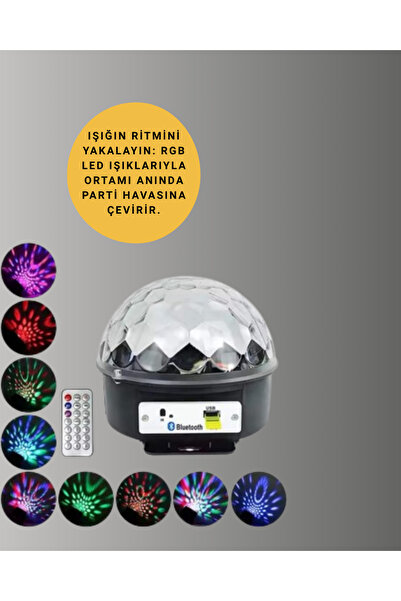 STREOZD Ev ve Parti İçin Masaüstü Bluetooth Disko Topu (32847) Işık Gösterisi