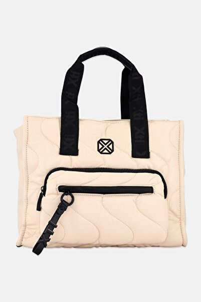 XTI Women Brand Logo Tote Bag, Beige