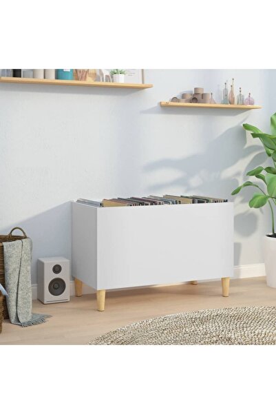 Concept Dulap de discuri, alb, 74,5x38x48 cm, lemn prelucrat