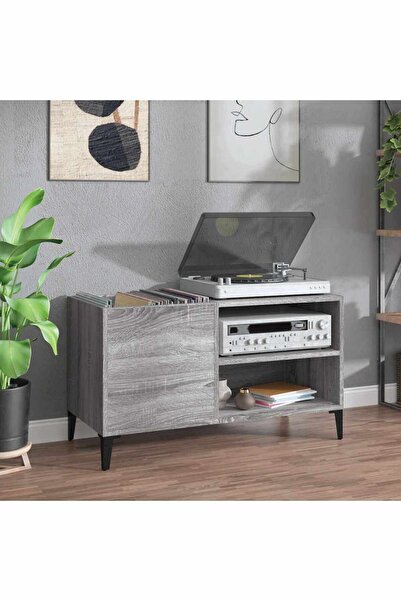 Concept Dulap pentru discuri gri sonoma 84,5x38x48 cm lemn prelucrat