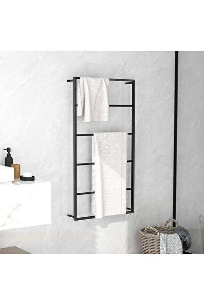 Concept Suport de prosoape, negru, 60x10x116 cm, oțel