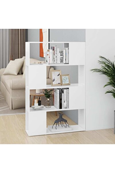 Concept Bookcase/Room divider, white, 80x24x124.5 cm, chipboard
