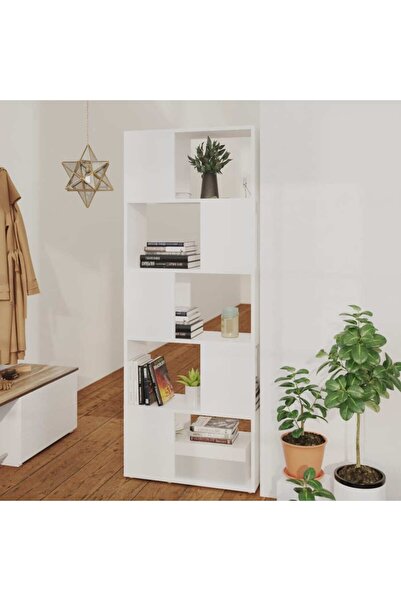 Concept Bookcase/Room divider, white, 60x24x155 cm, chipboard